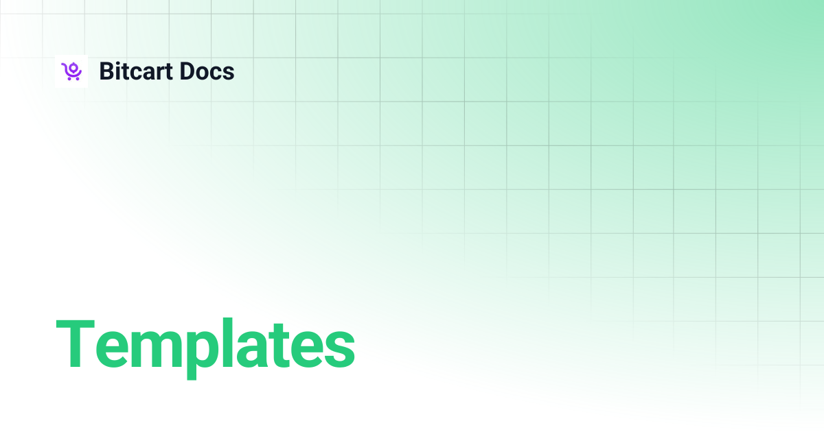 Templates | Bitcart Docs